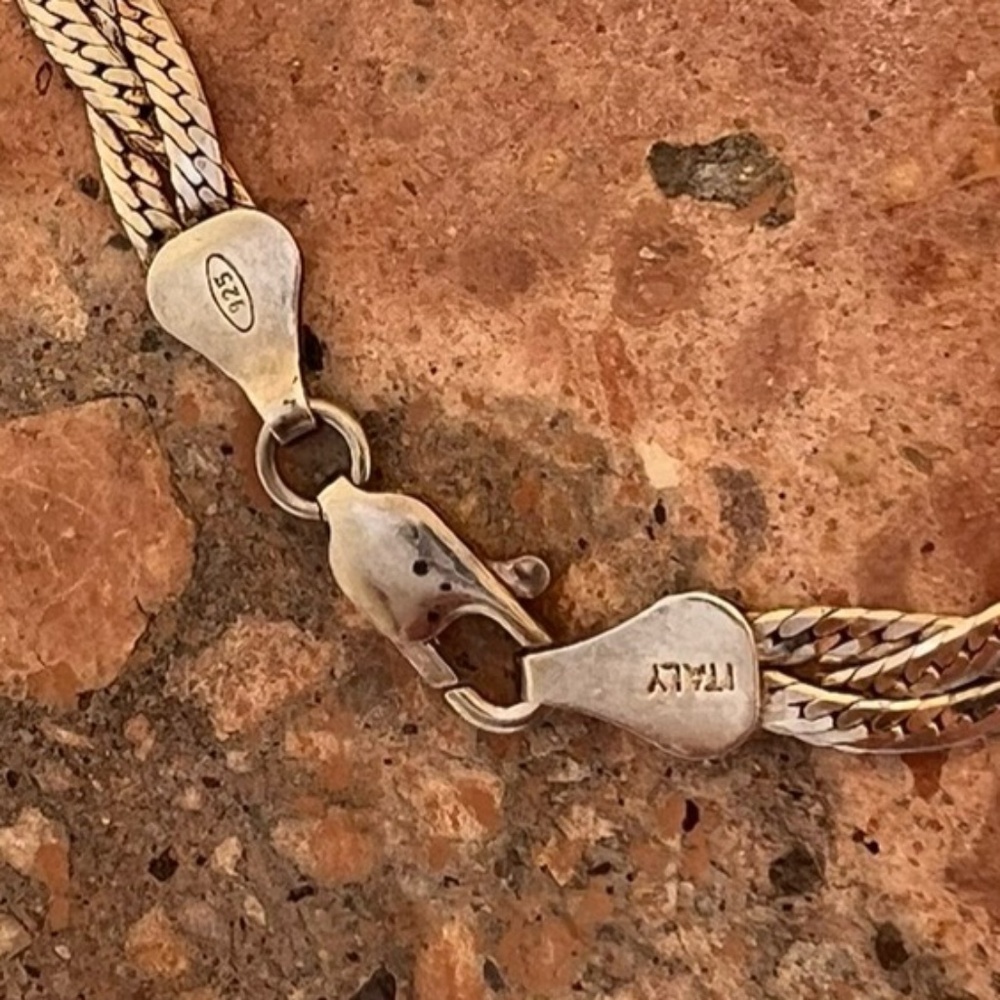 "16" Italian Sterling Silver Braided Chain - Picture 6 of 9
